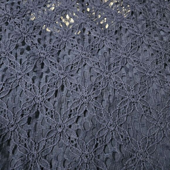 Ruby Rd Blue Size 24W Cotton Blend Crotchet Pullover Stretch Knit Pullover - Picture 9 of 12